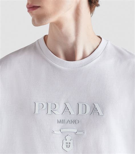 prada mens white t shirt|prada t shirt men's sale.